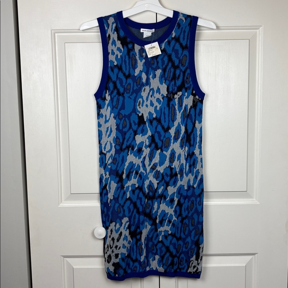 NWT Club Monaco Charlie Navy Print Dress - S